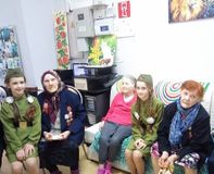 Лилиана Боровлева и Ульяна Вольская в «Центре социального обслуживания населения Пудожского района» 